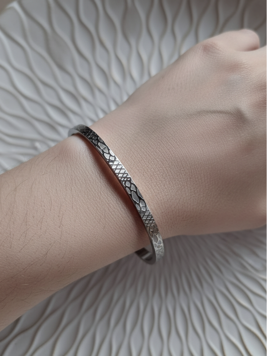 Armreif - silber - Schlange