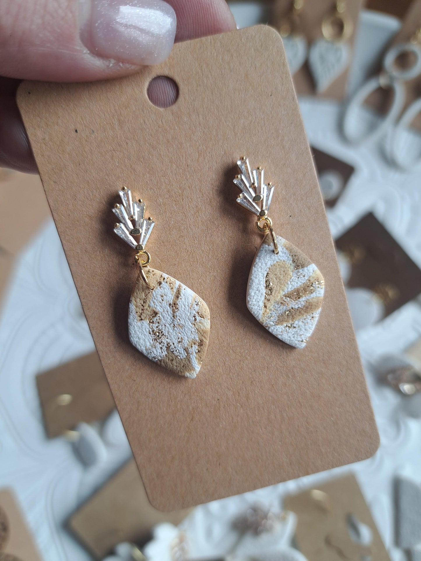 Ohrringe - Hänger - gold - Zirkonia