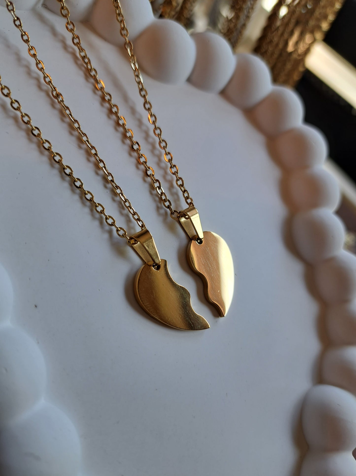 Kette - Set aus 2 Stück - 50cm - gold