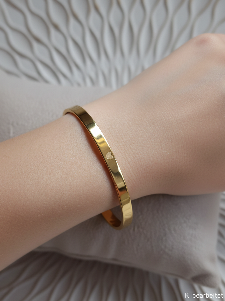 Armreif - gold - Herz