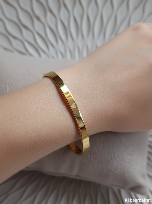 Armreif - gold - Herz