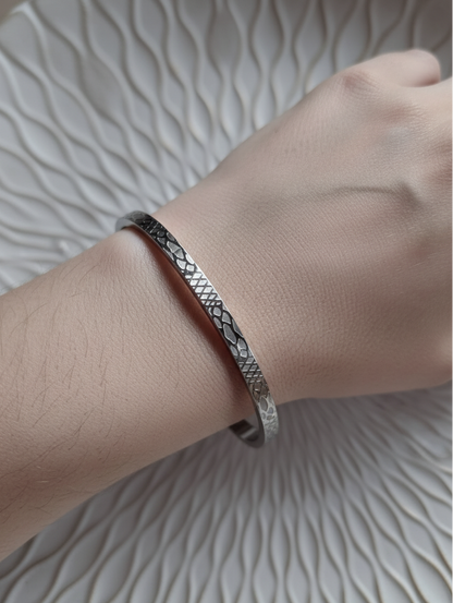 Armreif - silber - Schlange