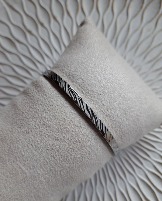 Armreif - silber - Zebra
