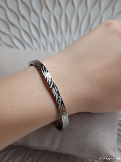 Armreif - silber - Zebra