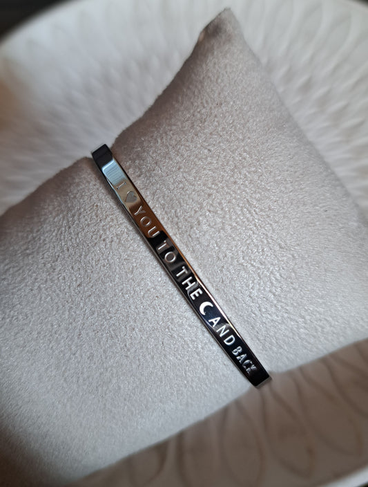 Armreif - silber - to the moon