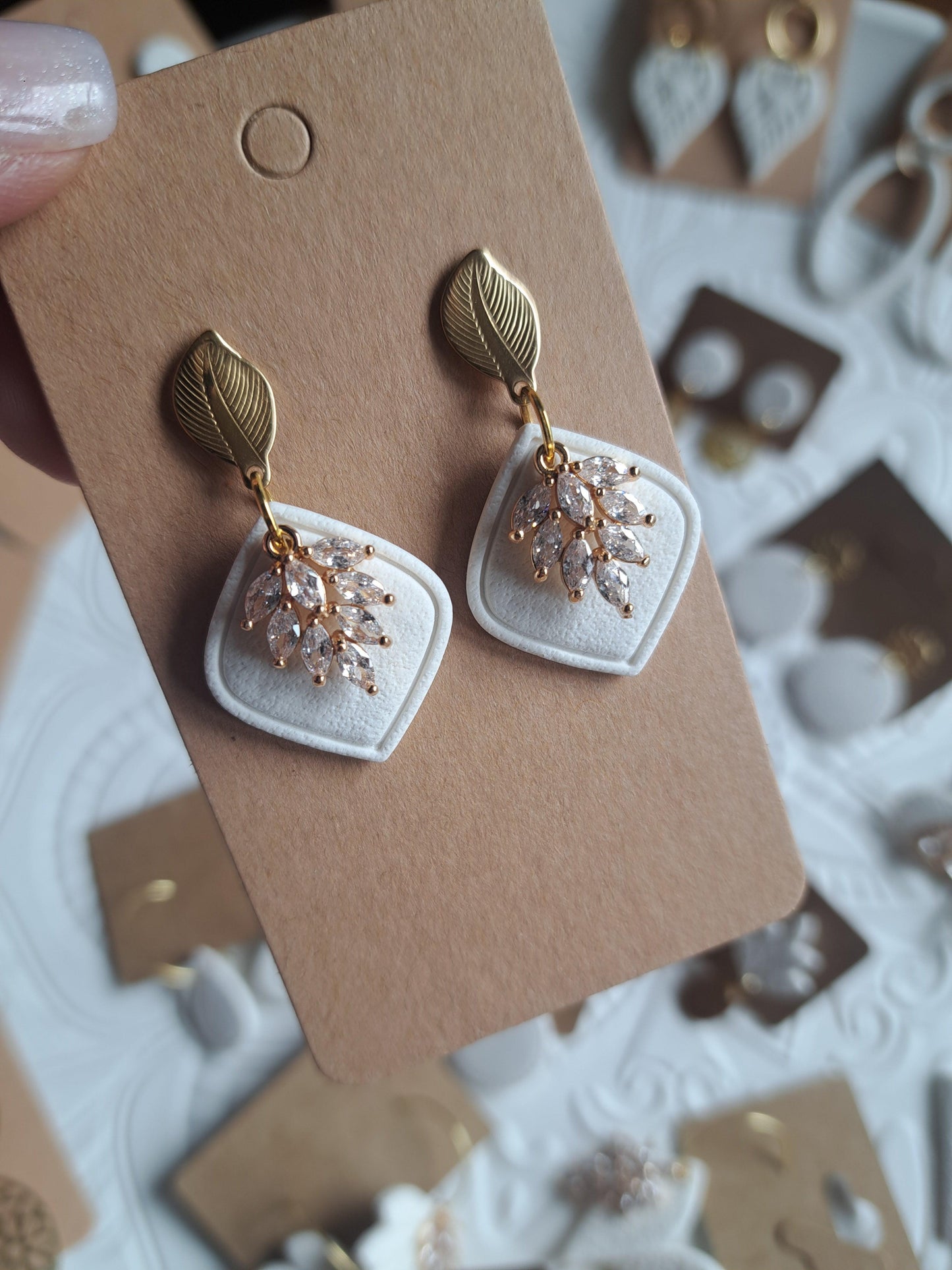 Ohrringe - Hänger - gold - Zirkonia
