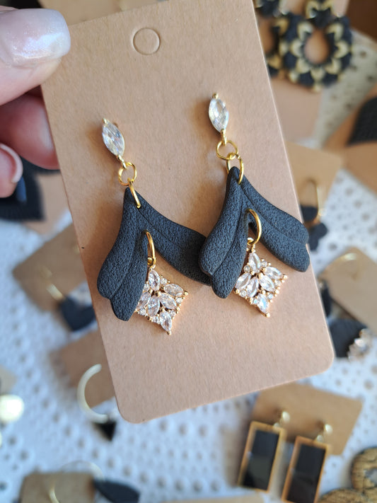 Ohrringe - Hänger - gold - Zirkonia