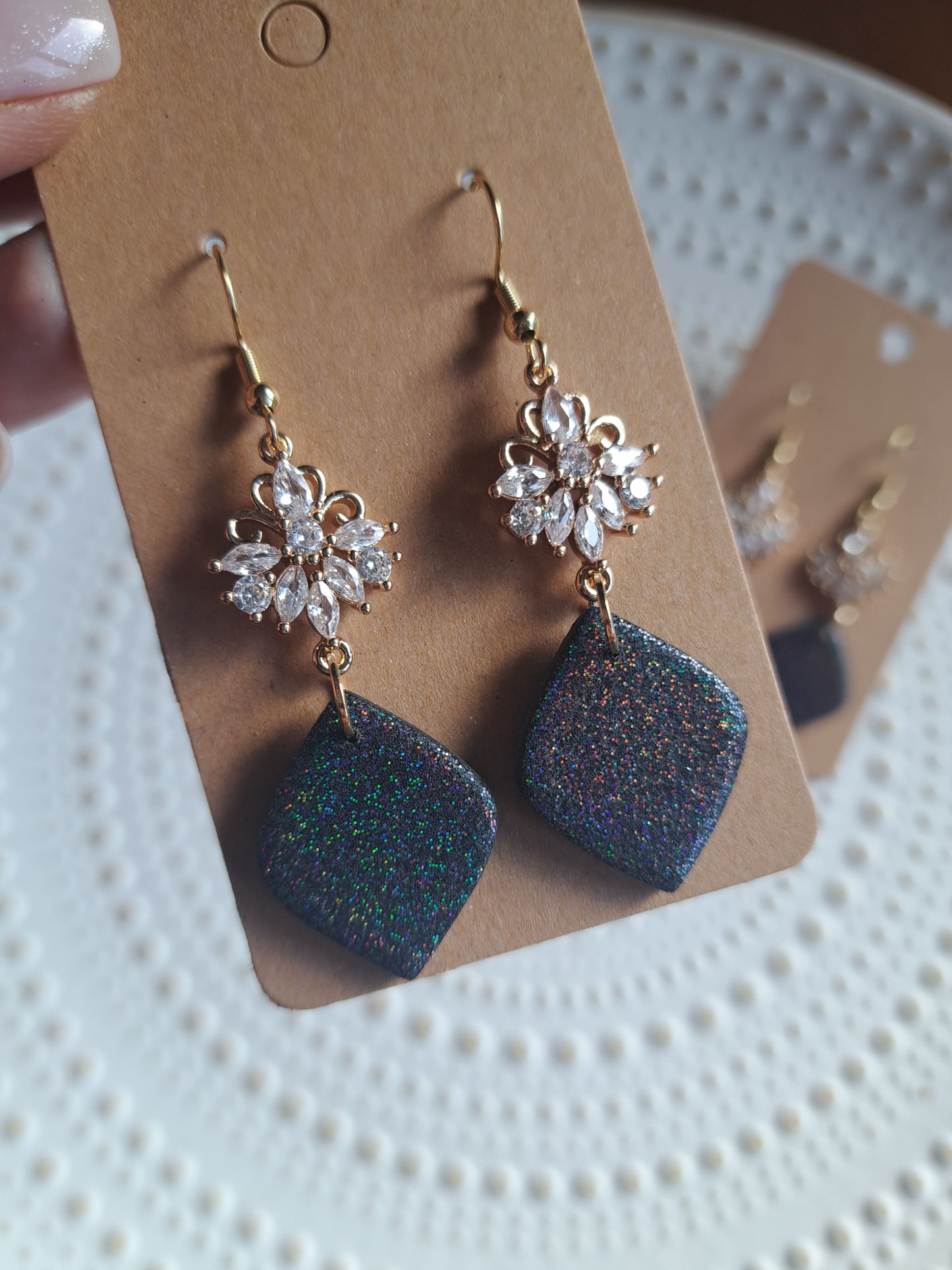 Ohrringe - Hänger - gold - Zirkonia