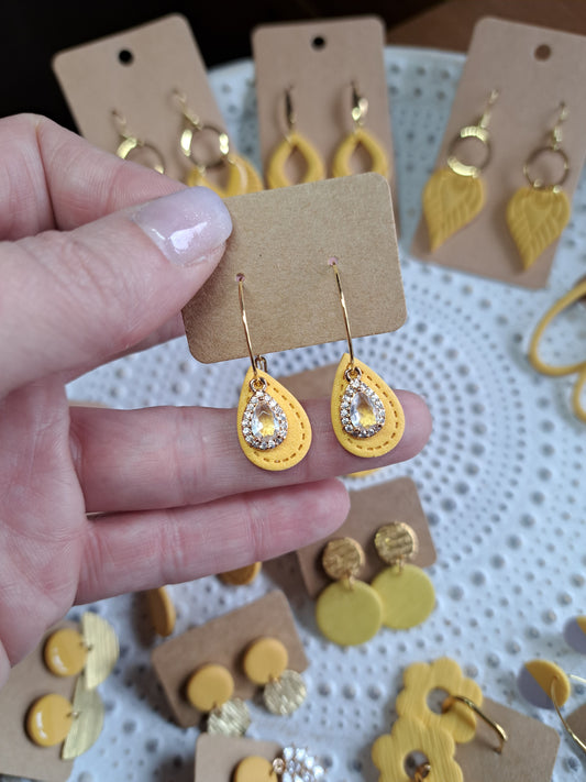 Ohrringe - Hänger - gold - Zirkonia