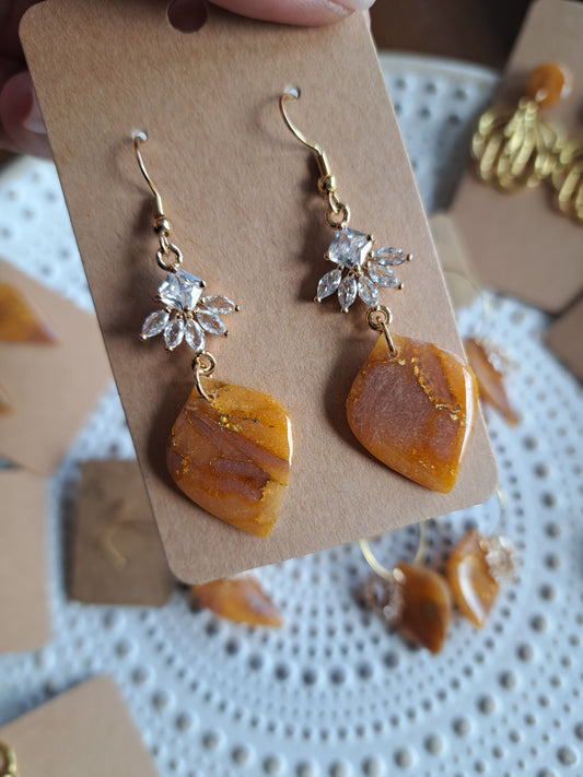 Ohrringe - Hänger - gold - Zirkonia