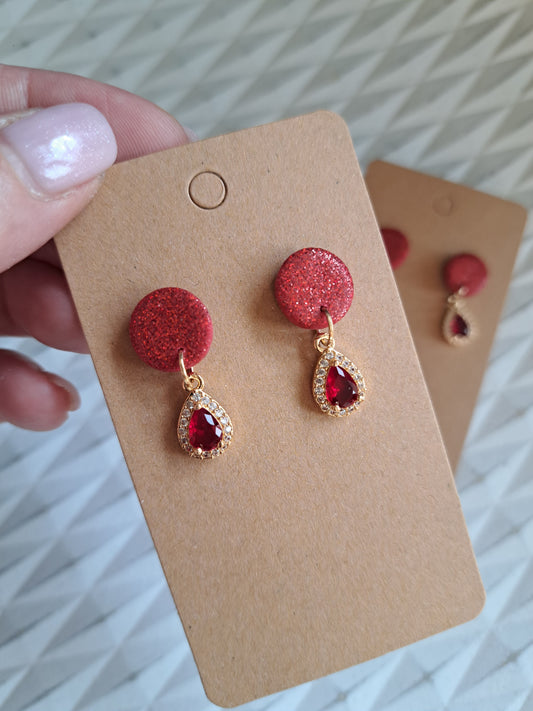 Ohrringe - Hänger - gold - Zirkonia