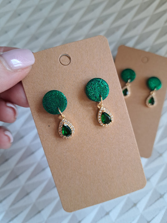 Ohrringe - Hänger - gold - Zirkonia