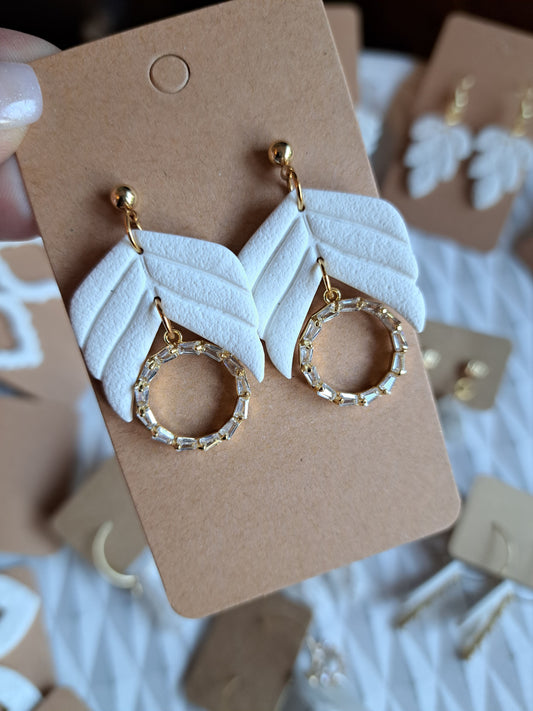 Ohrringe - Hänger - gold - 18k vergoldet - Zirkonia