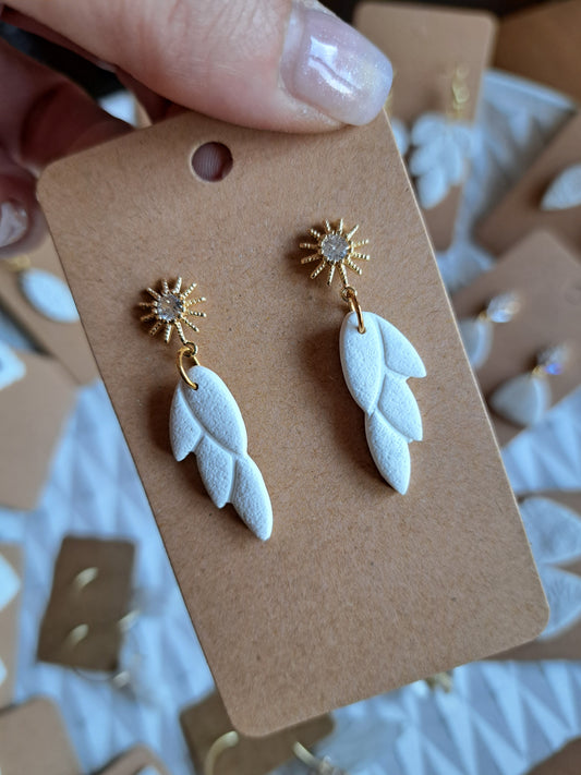 Ohrringe - Hänger - gold - 18k vergoldet - Zirkonia